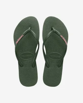 HAVAIANAS SLIM LOGO - GREEN