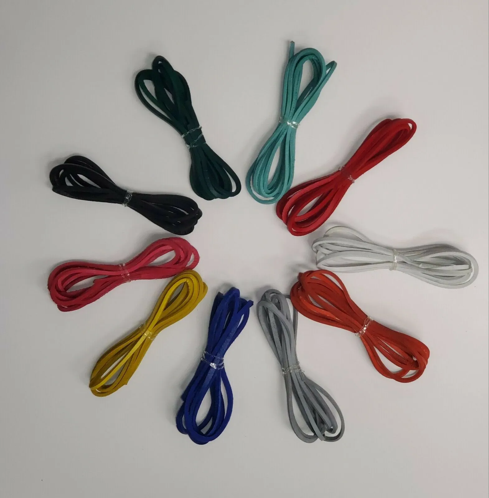 HL80910TEAL Leather LACE Genuine Leather Strip Cord Braiding String Lacing 64" TEAL