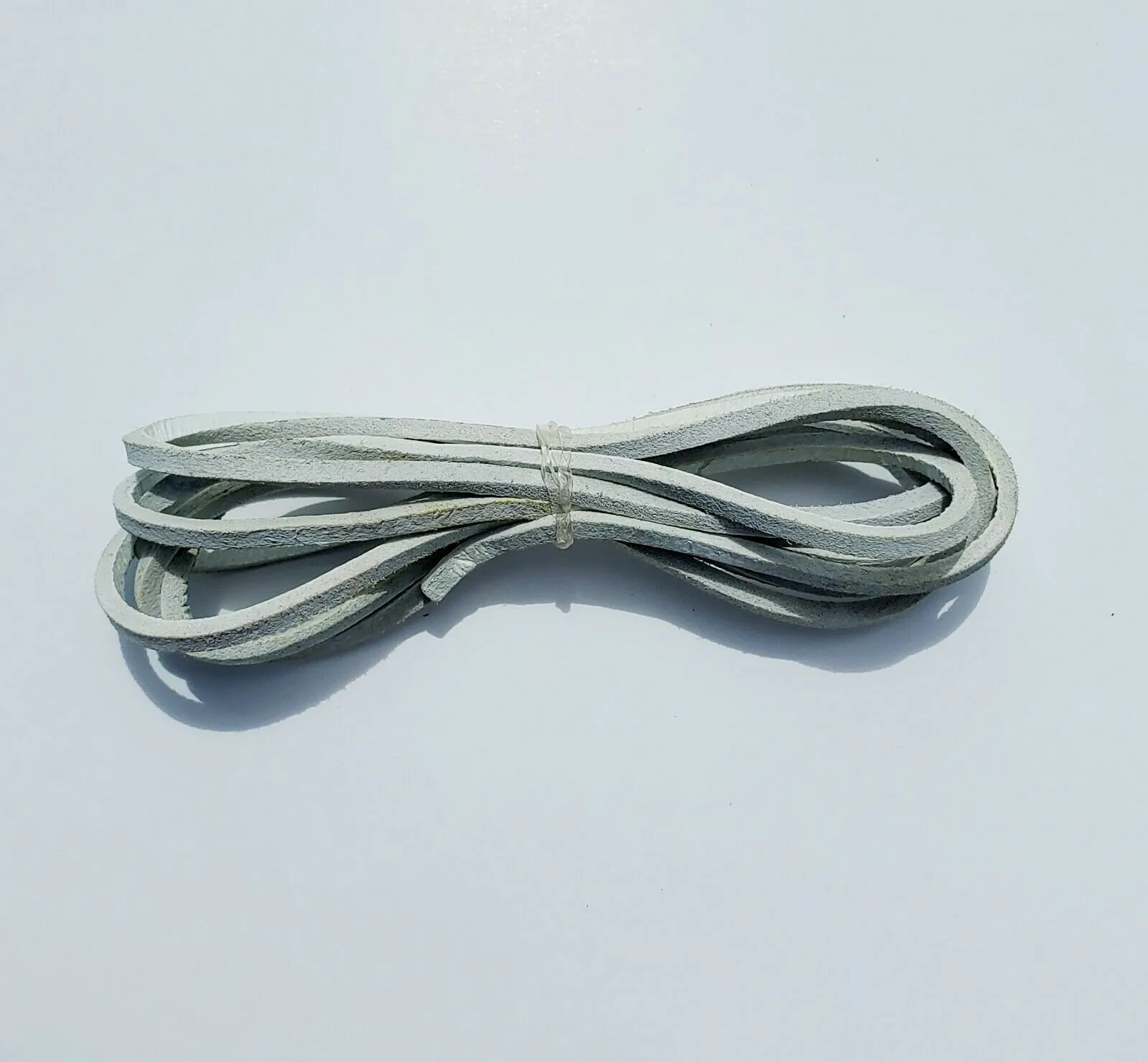 HL80910WHITE Leather LACE Genuine Leather Strip Cord Braiding String Lacing 64" WHITE