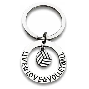 Live Love Volleyball Keychain